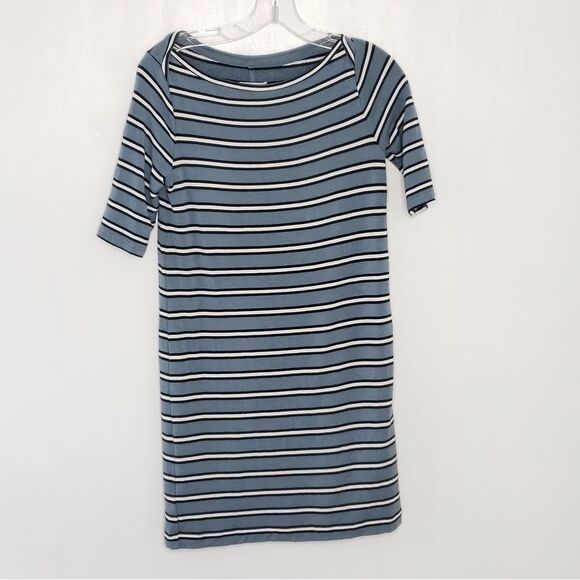 Lou & Grey Castaway Signaturesoft Striped Dress Blue Women XS Extra Small - Picture 6 of 7